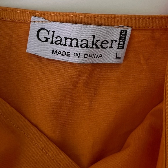 Chic Sexy Slim Orange Elegant Breasted Buckled Dress Belt Side Pockets Mustard - Picture 7 of 16